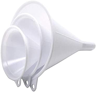 Norpro Plastic Funnel, Set of 3, Set of Three, White (@.2 Pack (Plastic Funnel))