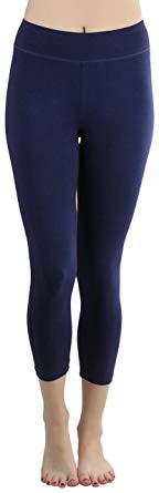 ToBeInStyle Women's Cotton-Spandex Capri Leggings