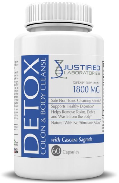 Colon Detox Total Body Cleanse - Flush Excess Waste and Toxins - Promotes Healthy Digestion and Weight Loss 60 Capsules