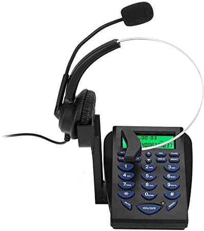 Call Center Telephone with Headset for House Call Center Office with Noise Cancellation