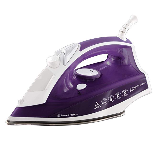 Russell Hobbs 23060 2400W 300ml Capacity Traditional Steam Iron in Purple