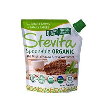 Stevita Organic Spoonable Stevia Pouch - 8 Ounces - All Natural Stevia Extract, Natural Sweetener - USDA Organic, Non GMO, Vegan, Kosher, Keto, Paleo, Gluten-Free - 227 Servings
