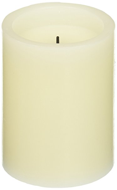 Ry-king 3" X 4" Ombre Design Classic Pillar Real Wax Flameless LED Candles with 5 Hours Auto Timer Function - Set of 6