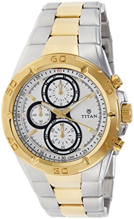 Titan Regalia Chronograph Analog Silver Dial Men's Watch - NE9308BM01J