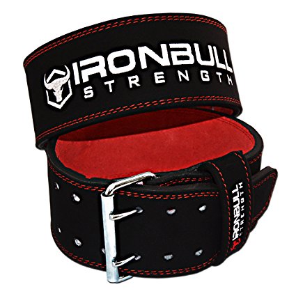 PowerLifting Belt - 10mm Double Prong - 4-inch Wide - Heavy Duty for Extreme Weight Lifting Belt