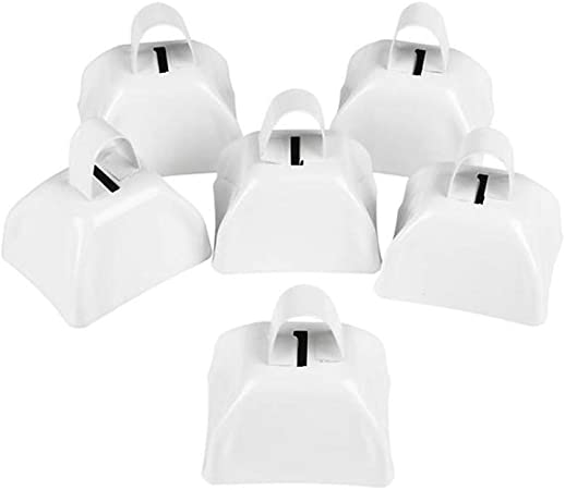 Rhode Island Novelty 3" Metal Cowbell in White Color (2-Dozens)