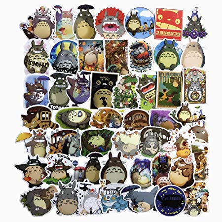 Jasion PVC Decals Anime Cartoon Stickers Waterproof Sunlight-Proof DIY Ideals for Cars Motorbikes Portable luggages, Laptops (My Neighbor Totoro)
