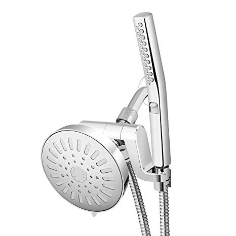 Waterpik YHW-433E-SBW-383ME BodyWand Shower Wand and Rain Shower Head Combo With Hose, Chrome