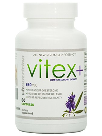 VH Nutrition Vitex  | 650mg Vitex Chasteberry Supplement Formula - 30 Day Supply - 60 Capsules