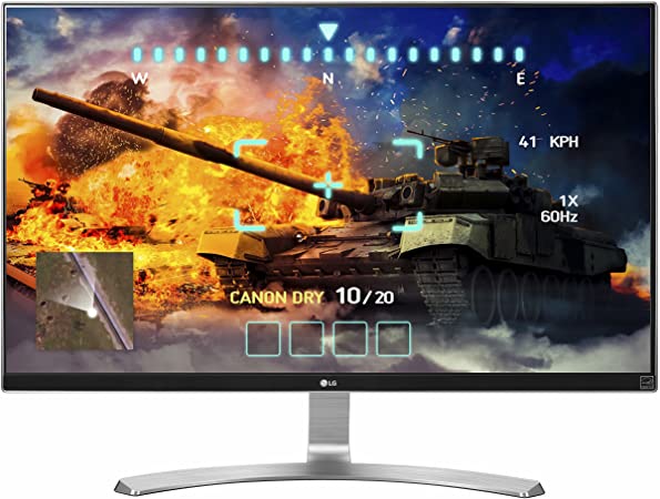 LG 27UD68-W 27-Inch 4K UHD IPS Monitor with FreeSync, Silver/White