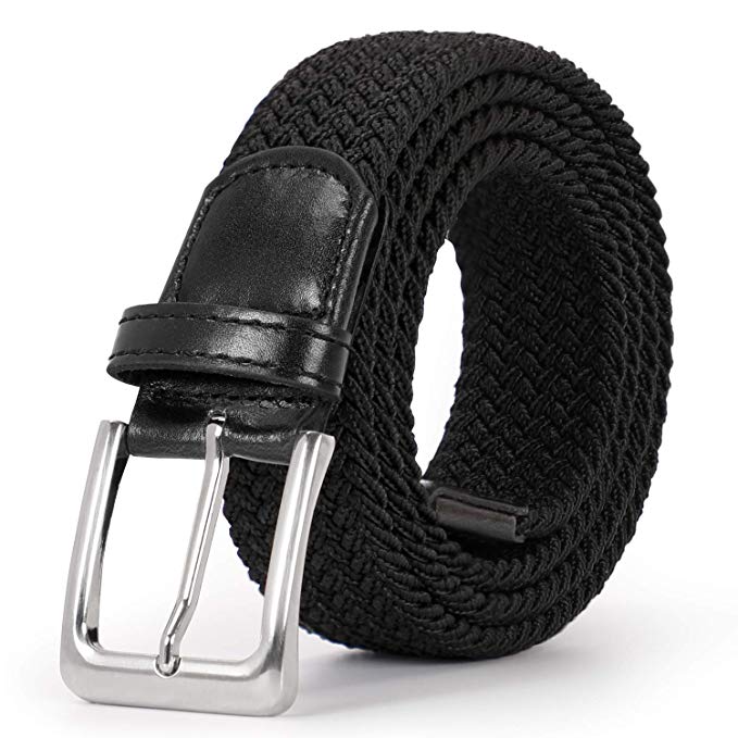 Braided Elastic Belt for Men/Women/Junior Woven Canvas Stretch Belts by JASGOOD