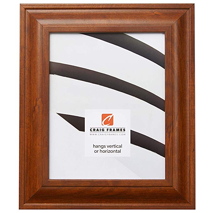 Craig Frames 76031 10 by 13-Inch Picture Frame, Smooth Wood Grain Finish, 2-Inch Wide, Rich Walnut Brown