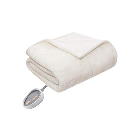 Woolrich Elect Electric Blanket with 20 Heat Level Setting Controller, Twin: 62x84, Ivory