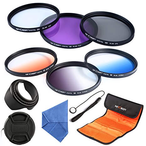 52mm filter kit,K&F Concept 6pcs 52mm Slim Lens Filter Kit UV Filter   FLD Filter   Neutral Density ND4 Filter   Graduated Color Filter Lens Filter Set for Nikon D5300 D5200 D5100 D3300 DSLR Cameras