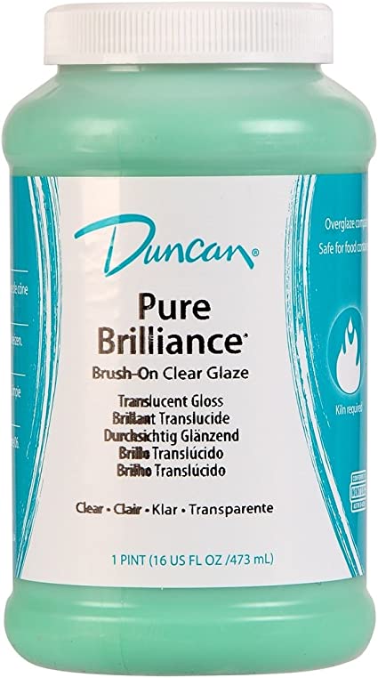 Duncan Pure Brilliance Clear Glaze Brush-on Glaze 16 oz. jar