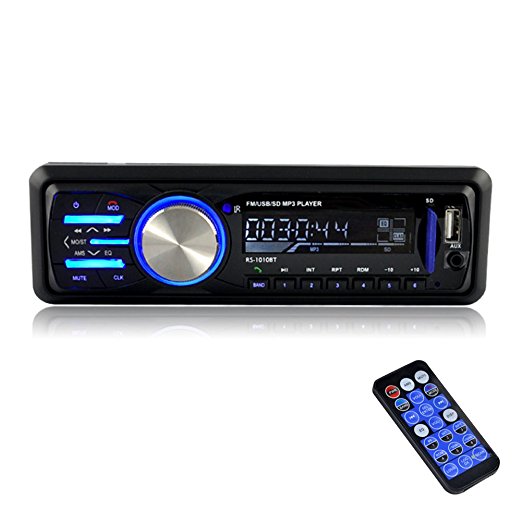 BESTREE 12V Bluetooth In-Dash Car Stereo receiver FM Radio MP3 Audio Player (RS-1010BT)