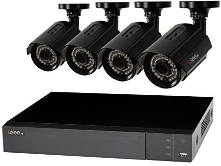 Q-See QTH83-4CN-2 8 Channel Security AnalogHD System with 4 1080p Bullet Cams, 2TB Hard Drive (Black)