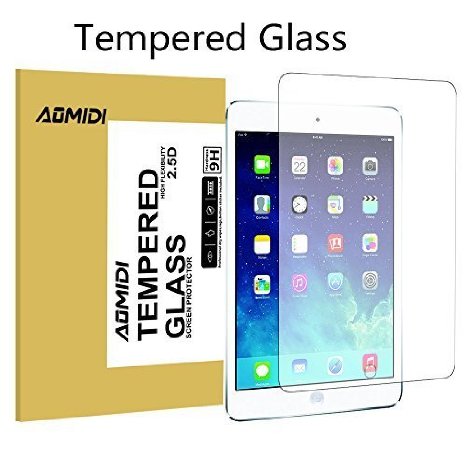 iPad Mini 4 Screen Protector, AOMIDI Tempered Glass Screen Protector for Apple iPad Mini 4, 0.3MM Thickness, 2.5D Round Edge, High Definition, 9H Hardness (CLEAR, 1 Pack)