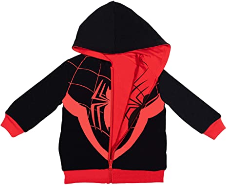 Marvel Avengers Spiderman French Terry Reversible Zip-Up Hoodie