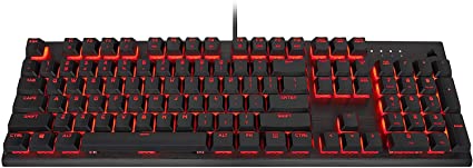 CORSAIR K60 PRO Mechanical Gaming Keyboard -Cherry Mechanical Keyswitches -Durable Aluminum Frame -Per-Key Red LEDBacklighting - Black