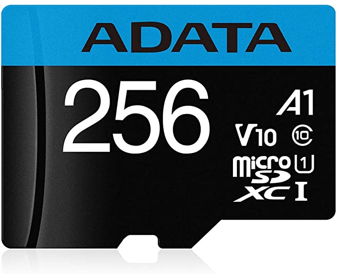 ADATA Premier 256GB MicroSDHC/SDXC UHS-I Class 10 V10 A1 Memory Card with Adapter Read up to 100 MB/s (AUSDX256GUICL10A1-RA1)