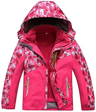 Valentina Boys Girls Outdoor Winter Two-Piece Coat 3-1 Children Thicken Velvet Detachable Warm Quilted Jacket