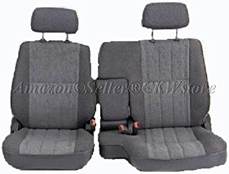 A57 Toyota Pickup 60/40 Split Bench Seat Covers, Triple Stitched with 8mm Extra Thick Padding, Adjustable Headrests, Armrest Access, Seat Belt Cutout, Custom Made for Exact Fit 1990 - 1995 (Gray Grey)