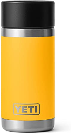 YETI Rambler 12 oz Bottle, Stainless Steel, Vacuum Insulated, with Hot Shot Cap