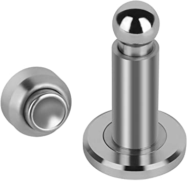 Adjustable Height Door Stopper,Magnetic Door Catch, Stainless Steel Door Holder with Wall&Floor Mounted