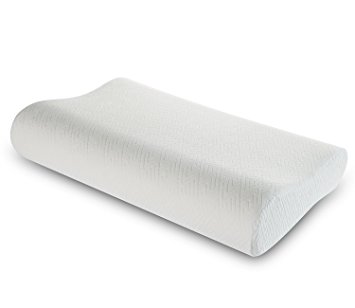 WeNerya Memory Foam Contour Pillow with High Density Memory Foam and Washable Polyester Cover, 1 pack, 22'' × 14'' × 4'' (standard, white)