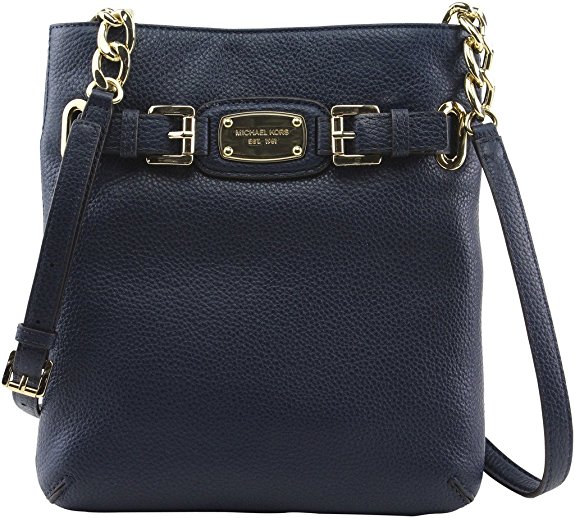 Michael Kors Hamilton Large Crossbody in Navy Blue