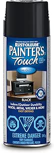 Rust-Oleum Painter's Touch Spray Paint in Semi-Gloss Black, 340g