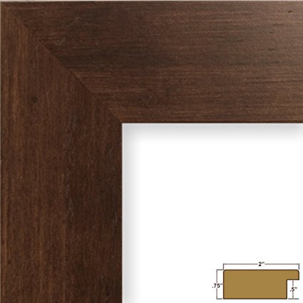 Craig Frames 74060 24 by 36-Inch Picture Frame, Smooth Wood Grain Finish, 2-Inch Wide, Mocha Brown