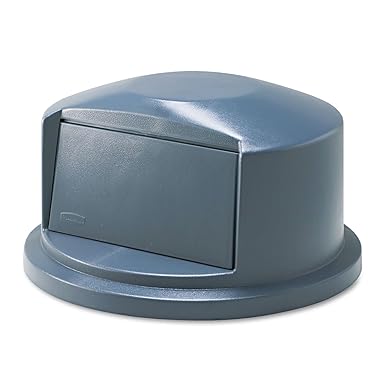 Rubbermaid Commercial Products Heavy-Duty BRUTE Dome Swing Top Door Lid, Plastic, Gray, Compatible with the 32-Gallon Waste/Utility Containers