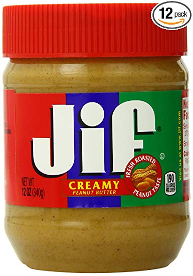 Jif Creamy Peanut Butter, 12 Ounce (Pack of 12)