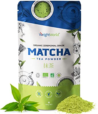 Organic Matcha Green Tea Powder - 100g - Ceremonial Grade Pure Japanese Matcha Tea Powder, Premium Health Matcha Powder for Drinks, Mind & Body, Vegan Friendly Greens Powder, Low Calorie Drink
