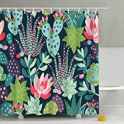 Litthing Shower Curtain 3D Digital Printing Pattern Shower Curtains Polyester Fabric Waterproof (9)