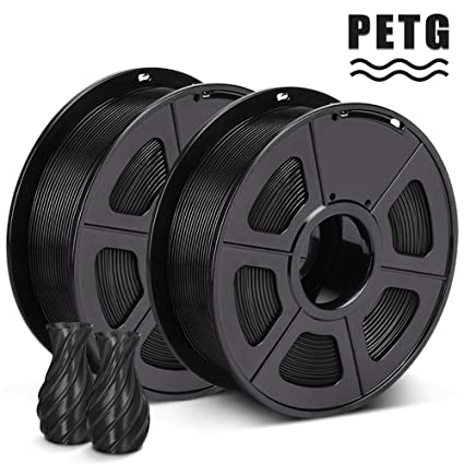 SUNLU PETG 3D Printer Filament, Dimensional Accuracy  /- 0.02 mm, 2kg, 1.75 mm, Black Black