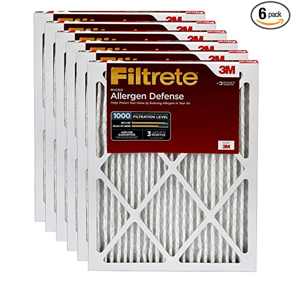 Filtrete 14x24x1, AC Furnace Air Filter, MPR 1000, Micro Allergen Defense, 6-Pack