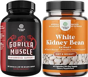 Bundle of Extra Strength Test Booster for Men and Natural White Kidney Bean Extract- with Horny Goat Weed and Saw Palmetto Extract - Energy Booster AMPK Activator and Antioxidant Capsules