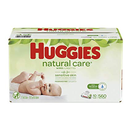 HUGGIES Natural Care Unscented Baby Wipes Flip-Top 10 Piece Set