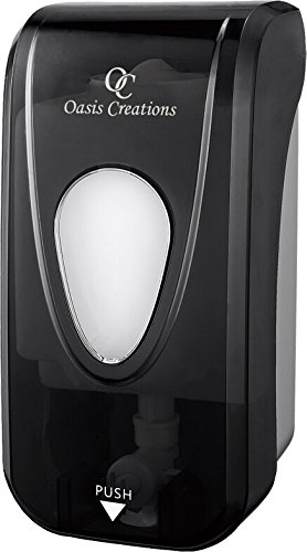 Soap Dispenser by Oasis Creations –Soap/Lotion-Wall Mount– 1000ml/33oz. Commercial Or Residential -Black Smoke