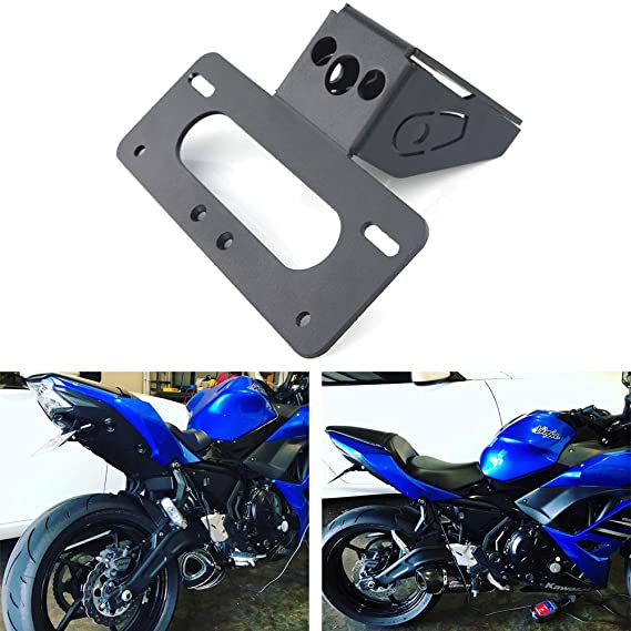 Xitomer Z650 Fender Eliminator for KAWASAKI Ninja650 2017 2018 2019 2020 Tail Tidy, Fit for OEM License Plate Light, Fit For OEM/Stock Turn Signal (Black)