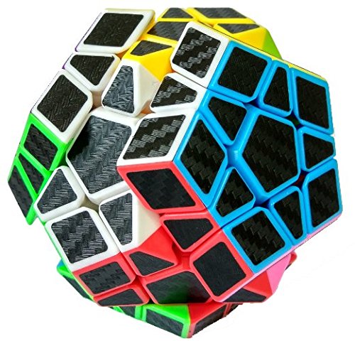Funs Smooth Turning 12 Sides 3x3x3 Megaminx Magic Speed Cube Twisty Puzzle Carbon Fiber Stickered