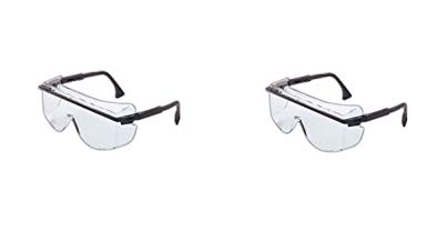 Uvex Astro OTG 3001 Series Safety Glasses with Uvextreme Anti-Fog Coating (Black Frame 2-Pack)