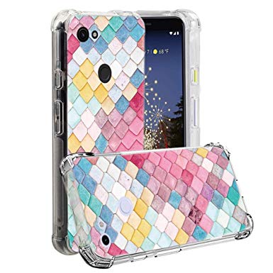for Google Pixel 3a XL Case, Pixel 3 XL Lite Soft TPU Case Girls Shock-Absorption Flexible Cell Phone Soft Full-Body Protective Cover Case for Google Pixel 3a XL with Screen Protector