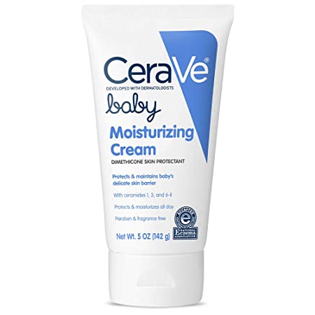 CeraVe Baby Cream | Gentle Moisturizing Cream with Hyaluronic Acid | Paraben, Phthalate, & Fragrance Free | 5 Ounce