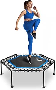 Yes4All Rebounder Trampoline for Adults, 48-Inch, 350 LBS Stable & Silent Exercise Trampoline for Rebounding, Jumping Cardio