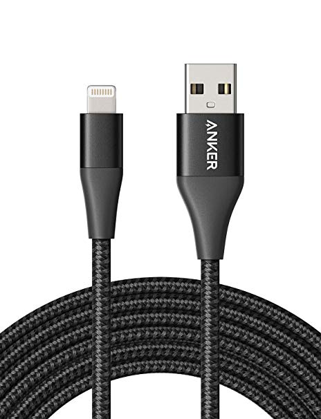 Anker PowerLine  II Lightning Cable (10ft), MFi Certified for Flawless Compatibility with iPhone XS / XS Max / XR / X / 8 / 8 Plus / 7 / 7 Plus / 6 and More(Renewed)