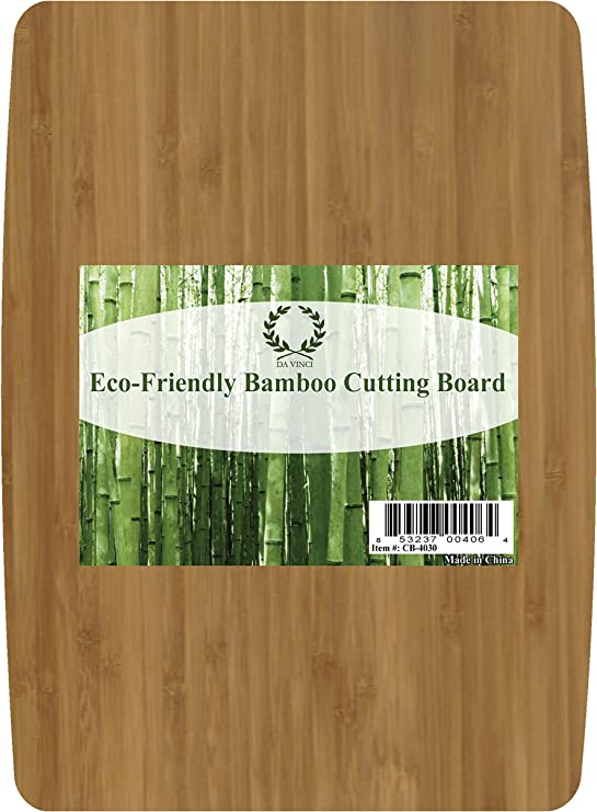 Da Vinci Natural Bamboo Cutting Board, Large 15.7 x 11.8 Inch, 3/4 Inch Thick